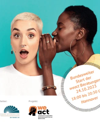 Kick-off event for community-based racism-critical counselling – weact!